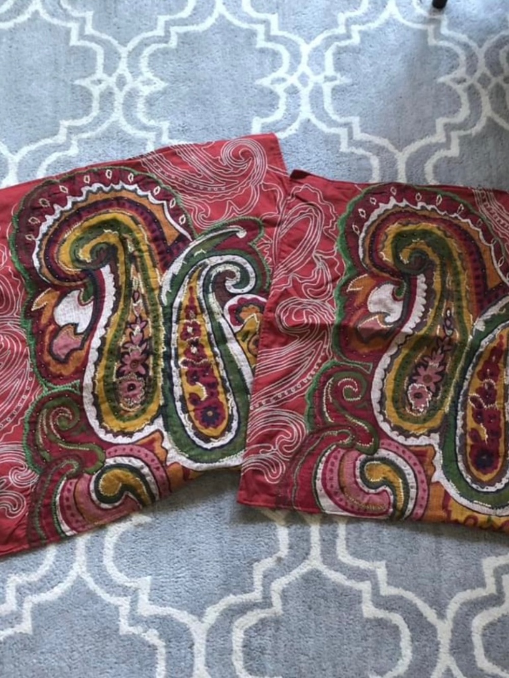 Pair of Pottery Barn 24x24 Pillow Covers